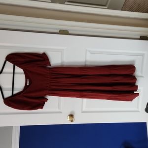 Abercrombie Short Sleeve Smocked Midi Dress